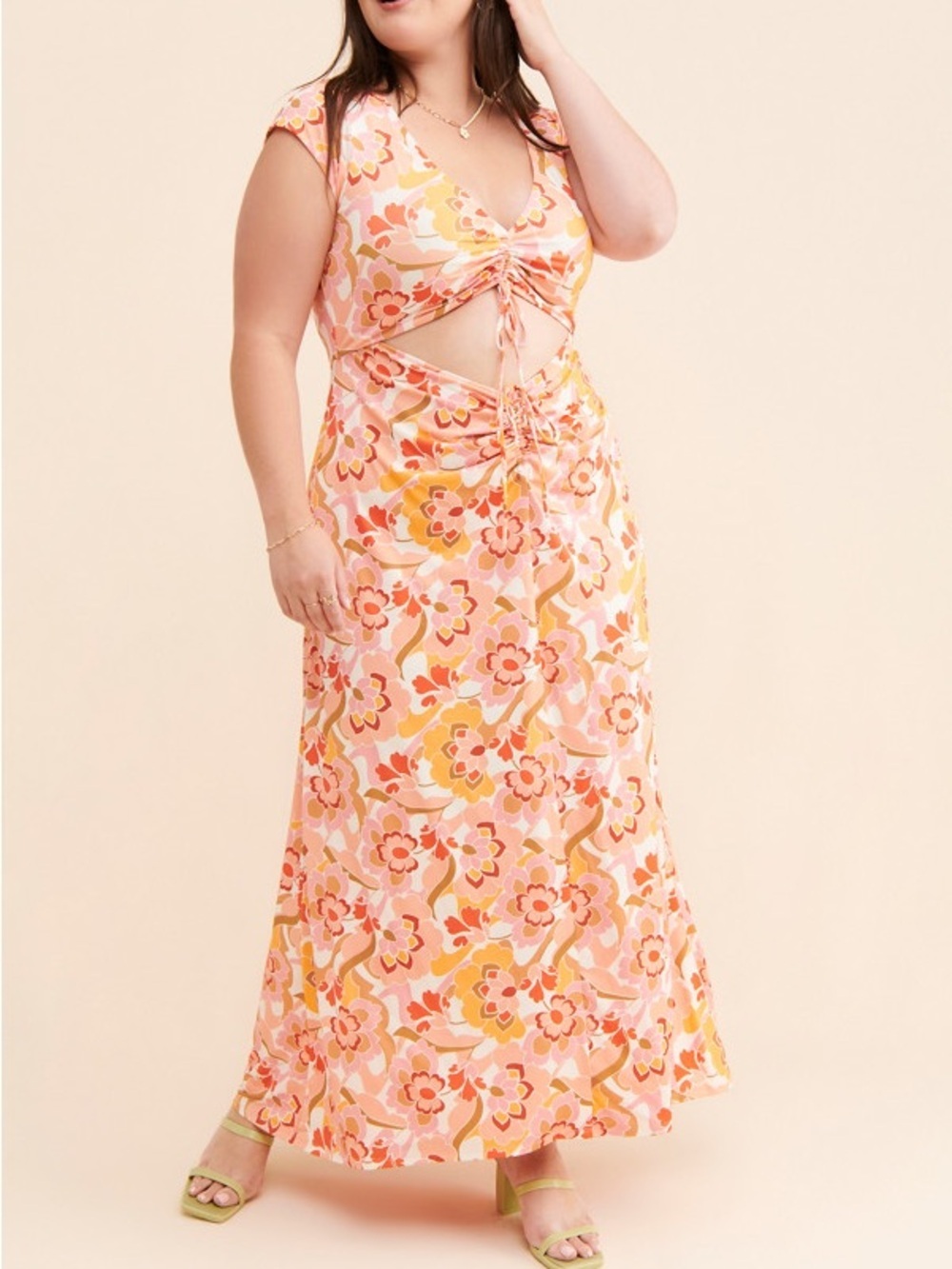 AFRM Anthropologie Lizette Maxi Dress Plus 1X